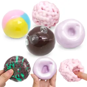 DLMdilemu 4-Pack Handmade Crunchy Vacuum Bead Stress Balls, Soft Sensory ASMR Squishy Toy for Stress Relief, Classic Novelty Slime & Squishy Toy #Summervibes