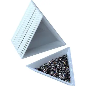 20pcs White Triangle Bead Sorting Trays Magical Tray for Flipping Flatback Rhinestones