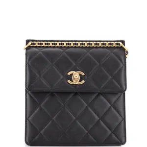 Pre-owned CHANEL Leather Backpacks Top Chain CC Square Backpack Quilted Caviar by Rebag