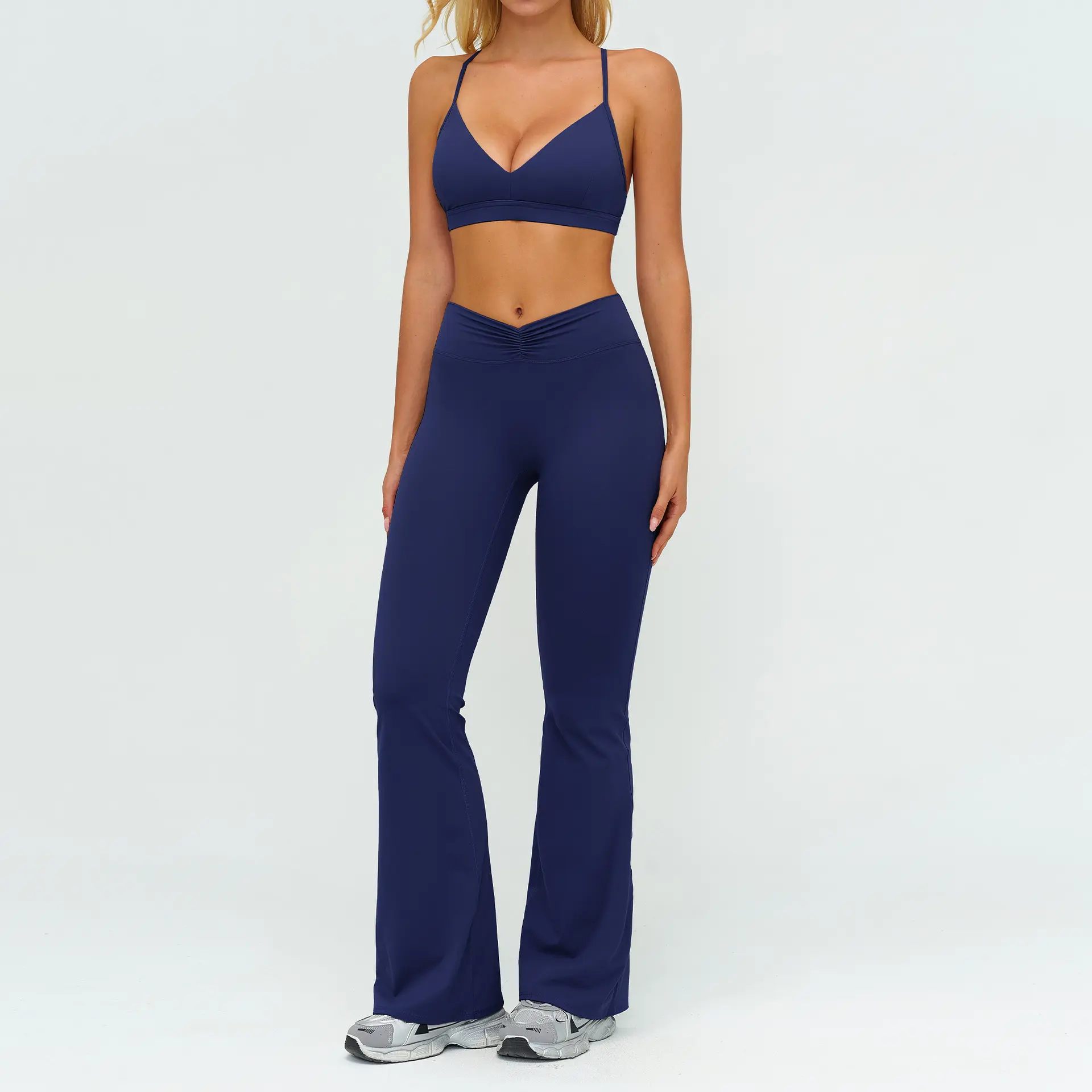 9313 1 bra+9313 2 flared pants   deep bl