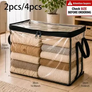 Large Clear ThickPlastic Storage Box with Hinged Lid,Heavy-Duty Durable High CapacityOrganizer, Perfect for Home,Camping, Travel, Attic and Moving,bedroom decor,room decorations,storage organization