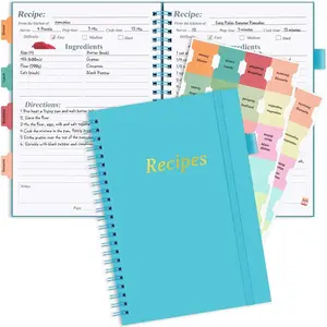 Recipe Book, Recipe Book to Write In Your Own Recipes, Recipe Notebook, Recipe Journal Hold 170 Recipes