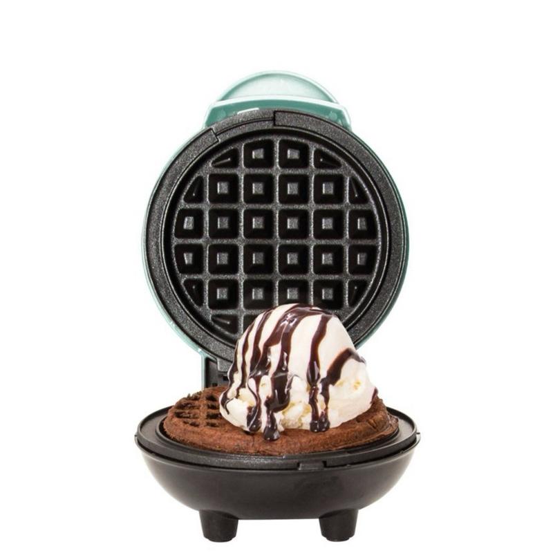 Dash Mini Waffle Maker DMW001 - 4" Snack-Sized Waffles, Dual Nonstick Surfaces, Compact & Lightweight, 350 Watts, Includes Recipe Guide