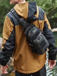 Multifunctional Sports Chest Bag, Outdoor Shoulder Bag, Multi-Pocket Crossbody Bag, Ideal for Hiking, Camping, Climbing, and Various Activities