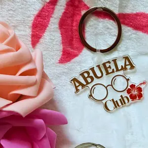 Abuela Club Fashion Accessory Keychain, Costume Jewelry Keychain for Daily Use