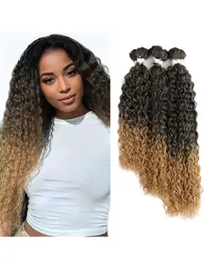 Water Wave Bundles 9 Pcs 16 18 20 Inch for Woman Bundles Wet and Wavy Bundle Human Hair Extensions Synthetic Quick Invisible Braid In Hair Inserts For Daily & Holiday Wear