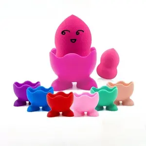 Creative Silicone Makeup Puff Holder & Drying Stand, Base Rack for Makeup Sponges Beauty Blenders Gourd Shaped Puffs