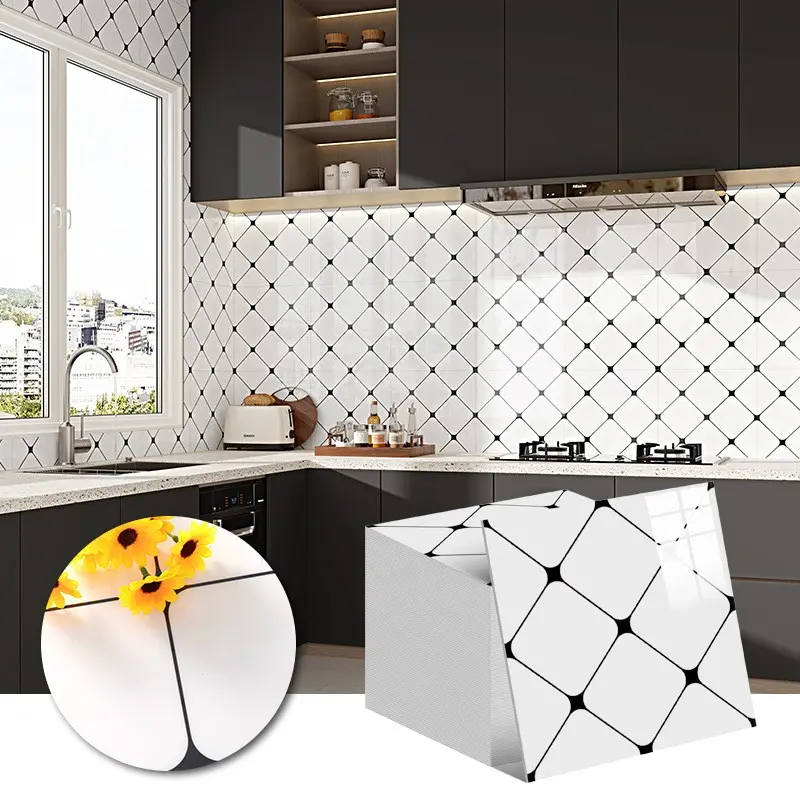 50/20 Diamond Marble Backsplash Wallpaper Stickers, Self-Adhesive Brick Pattern, Bathroom Kitchen Living Room, Easy Peel and Stick, Modern Decorative Wall Decor, Simple Installation