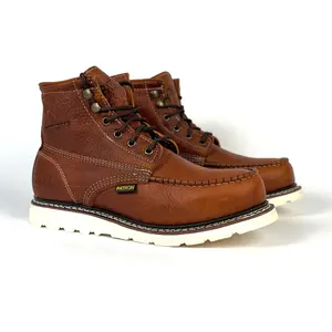 635 WP MENS WATERPROOF WORK BOOTS MOC TOE WEDGE SOLE BOTAS DE TRABAJO CONTRA AGUA