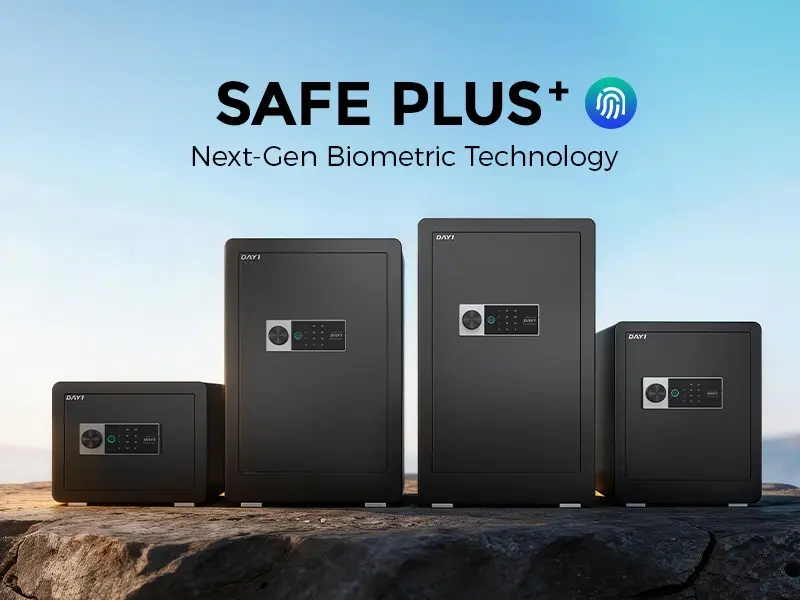 DAYI Smart Biometric Fingerprint Safe Box - 0.8/2.0/3.0 Cu Ft Home Office Safe with Fireproof Bag, Digital Touchpad, Dual Alarm System, Travel-Compatible, 11.9"d x 15"w x 17.8"h, 15 kg/20 kg for Money/Cash/Documents