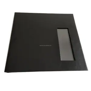 5 Black Leather Scrapbook with 2x6 Sleeves - Perfect for Photos Wedding Photo Booth Gift