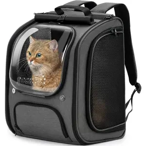 Cat Backpack Carrier, Large Space Cat Bubble Backpack, Breathable Cat Carrier, Shaded Dog Backpack Carrier, Ergonomic 3D Design for Travel, Hiking, Walk, S