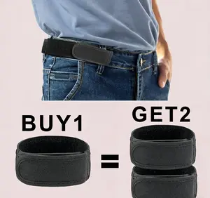 belts men no hips 2-Pack Black Unisex Elastic Outdoor Velcro Belt Waist For Both Sides Breathable Buckle-Free Design Convenient Comfortable 2025 New Year Gift Pant Accessory Mothers Day Gift for Wife