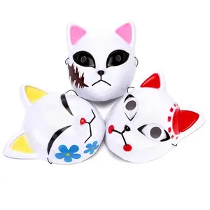 Japanese Anime Demon Slayer Mask Cosplay Thicken Plastic Masks Halloween Party Costume Props Fox Mask