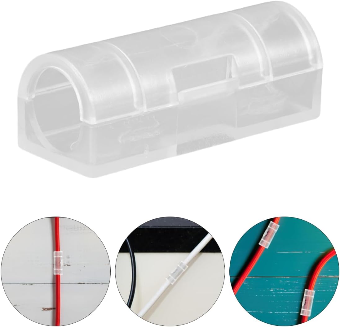 OSALADI 20 Pcs Self-Adhesive Cable Clips Wall Line Card Wire Organizer Cord Holders for Home Office Desktop Cable Management