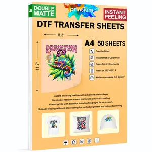 Premium A4 DTF Film Sheets - 8.3" x 11.7" 50 Pack