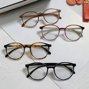 4 Pairs Round Frame Anti Blue Light Computer Glasses for Men & Women, Stylish Daily Eyewear Effectively Blocks Harmful Blue Light from Screens outdoorfun