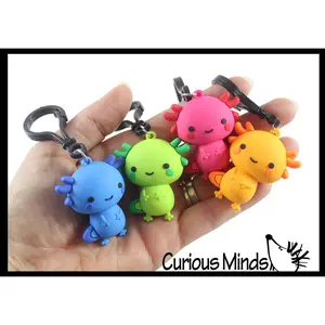 NEW - Axolotl Accessory - Small on Clip For Keychain, Backpack, Bag, Zipper -  Axolotyl Toy - Unique