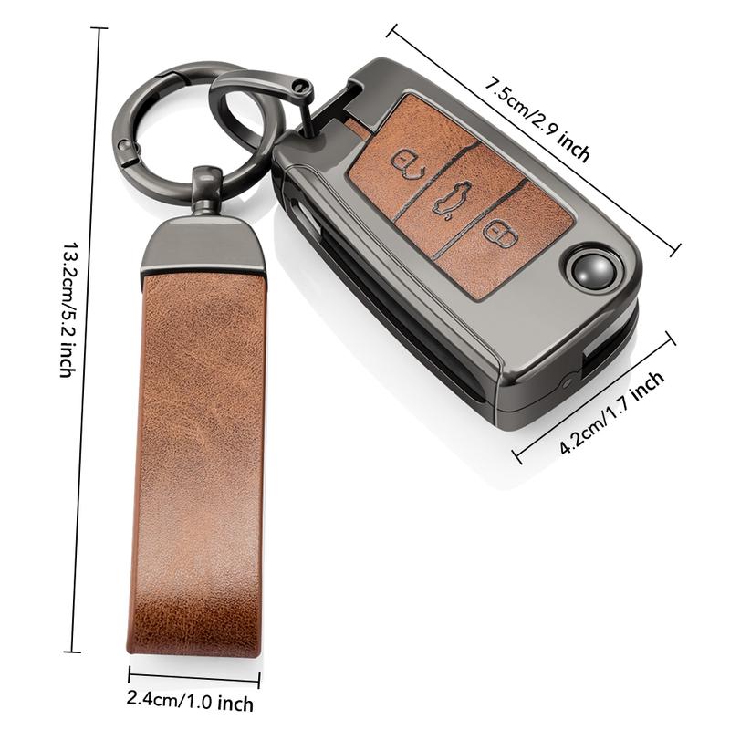 Zinc Alloy For Volkswagen VW Polo Golf 7 Passat Tiguan MK2 Beetle Ateca Caddy T5 Flip Folding Car Key Case Cover Accessories, Car Key Protector