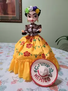 Mexican Doll, Fridita Doll, Muñeca Frida, Muñeca Artesanal, Handmade Doll