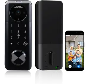 UMIK 3D Face ID Video Smart Door Lock with Camera, 6-in-1 Keyless Entry Deadbolt (Face/Fingerprint/PIN/App/IC Card/Key), Remote Access, Electronic Door Lock for Front-Door Home Apartment Office Airbnb