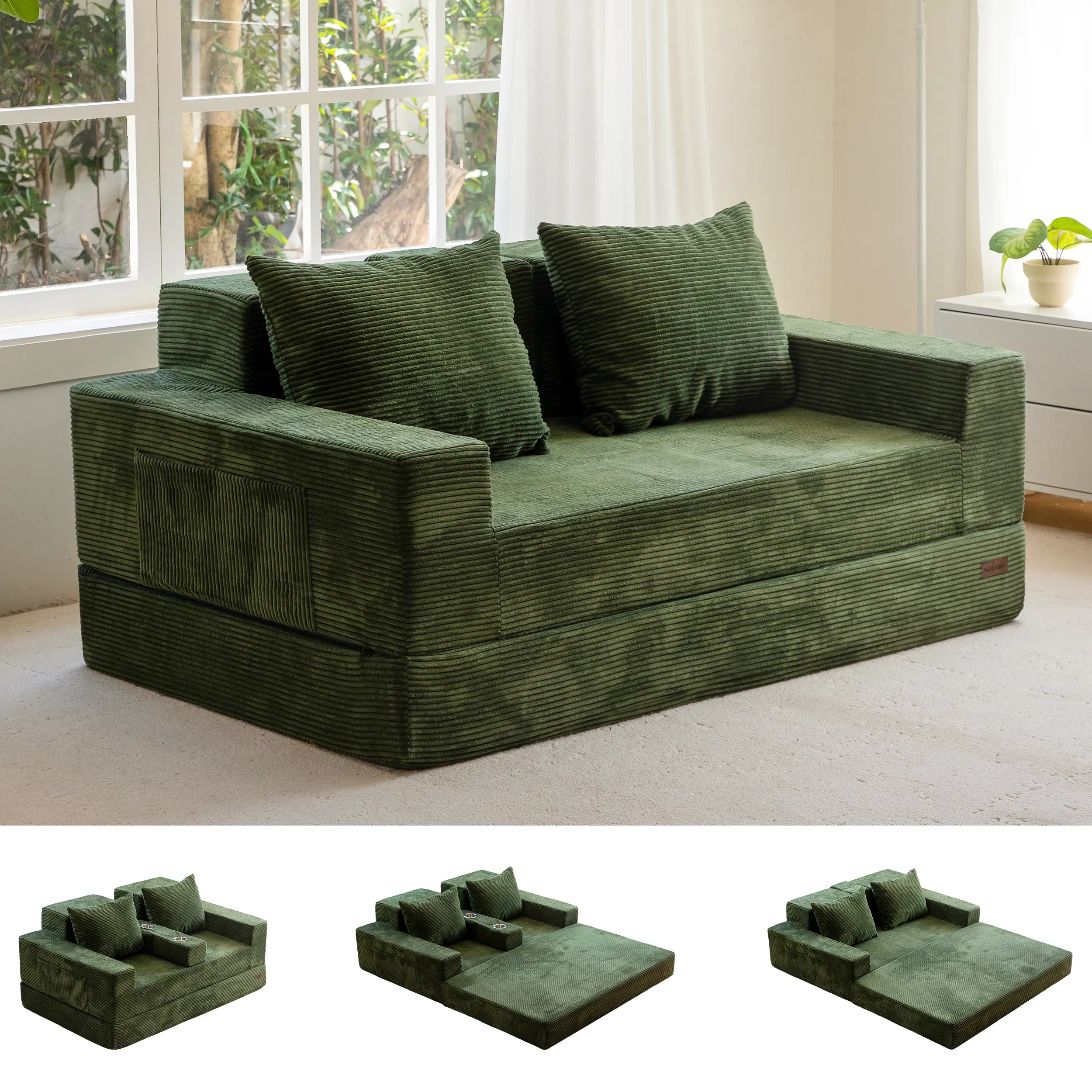 Loveseat Dark Green