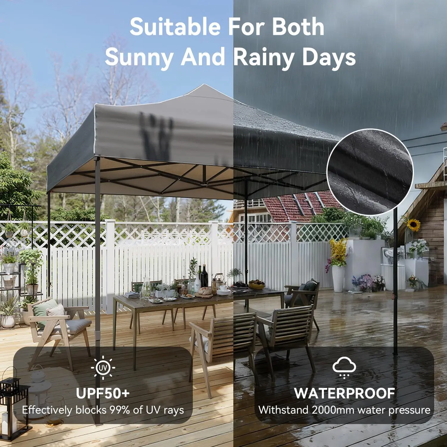 Aoxun Pop Up Canopy Tent, 10x10/10x15/10x20, UPF 50+ Waterproof Outdoor Gazebo, Includes Roller Bag & Sand Bags Aoxun Pop Up Canopy Tent, 10x10/10x15/10x20, UPF 50+ Waterproof Outdoor Gazebo, Includes Roller Bag & Sand Bags