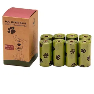 8 Rolls Pet Trash Bags, Leak-Proof Odor-Resistant, Suitable for Pet Cleaning and Litter Box Cleanup, Thickened Leak-Proof Poop Bags