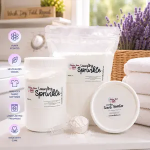 MamaBearBathCo Laundry Scent Booster - 10oz Container with Scoop for Long-Lasting Fragrance & Freshness - Highly Scented Booster for Clothes
