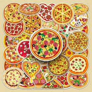Pizza Pattern Sticker, 100pcs Creative Food Pattern Decorative Decals, DIY Decals for Scrapbooking, Journaling, Gift Wrapping, Funny Stickers