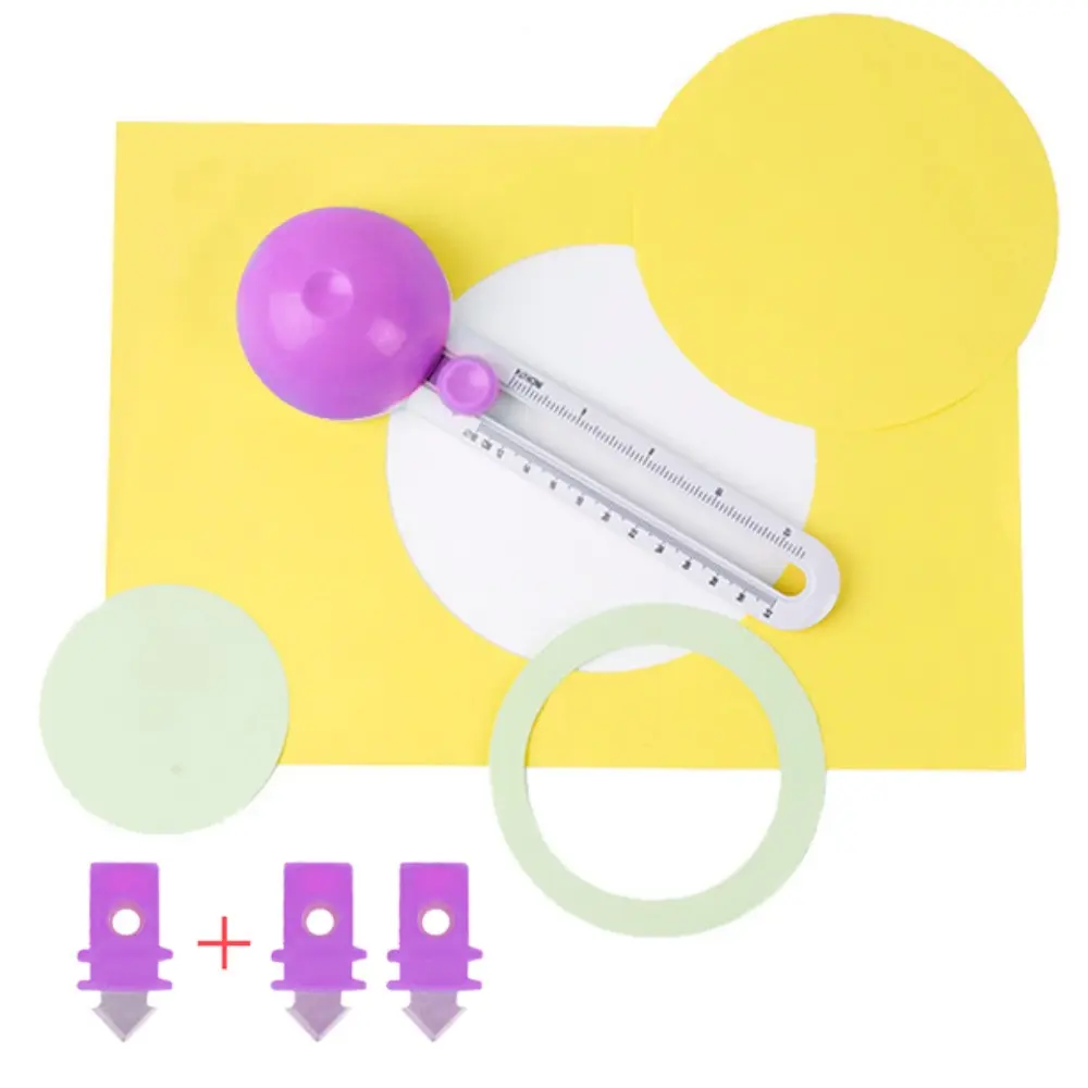 Circle Cutters for Crafts Adjustable Craft Cutting Tool DIY Circle Cutters for Crafts Circular Rotary Cutter for Paper Crafts Scrapbooking Compass Cutting Tool