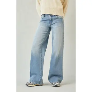 Pacsun Women's Casey Low Rise Baggy Jeans Light Blue Tinted