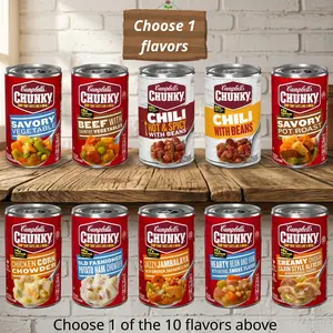 Campbell’s Chunky Canned Soup 18.8 oz, Hearty Beef Pot Roast with Country Vegetables, Ready-to-Serve Microwaveable Homestyle Soup, Choose 1 Flavor