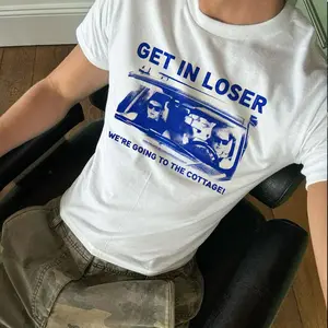 Get In Loser We’re Going to the Cottage T-Shirt, Funny Hockey Rivalry Quote Tee, Retro Road Trip Graphic Shirt