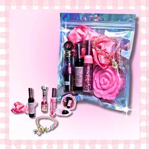 Pink Rosé Glow Beauty Pouch Gift Set
