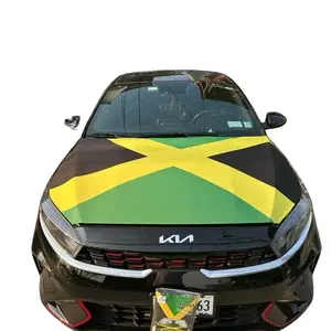 Jamaica Flag Car Cover Fits All Cars - Protective Hood Wrap for Universal Fitment