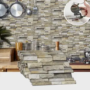 Self-Adhesive Faux Marble Wall Decals, Waterproof & Easy to Clean, Heat-Resistant Marble Pattern Wallpaper for Kitchens Bathrooms Living Rooms Dining Rooms, Interior Walls