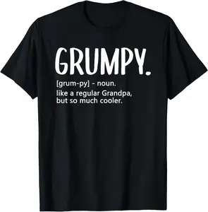 100% cotton Unisex Grumpy for Men Fathers Day regular Grandpa Grumpy T-Shirt