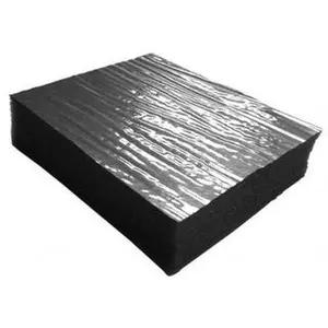American Acoustical Products Insulation Foam Roll, 120"x54"x1" Polyurethane Insulation, Aluminized Surface, Plain Backing, -40 to 225°F Temp Range, Gray, ASTM HC1.00EAP54120