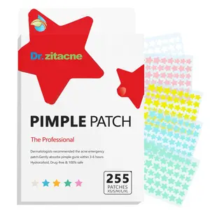 Dr. Zitacne Pimple Patches for Face Hydrocolloid Acne Patches Professional 255 Pcs Invisible Zit Absorbing Covering Tea Tree