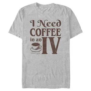 Mens Gilmore Girls I Need Coffee In An IV Quote T Shirt