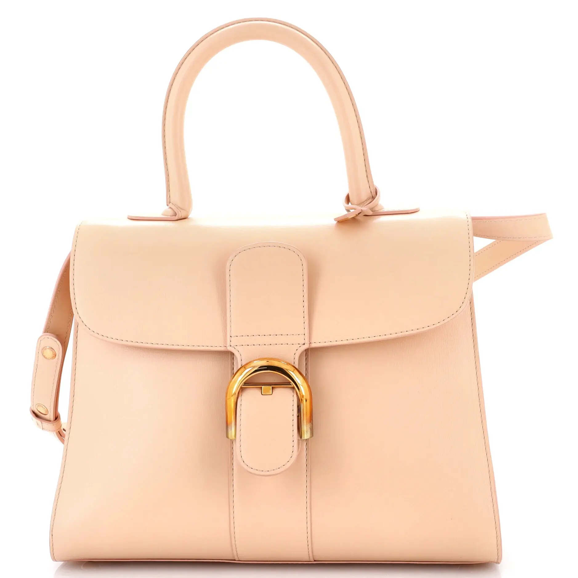 Pre-owned Leather Shoulder bags Delvaux Brillant Top Handle Bag MM by Rebag