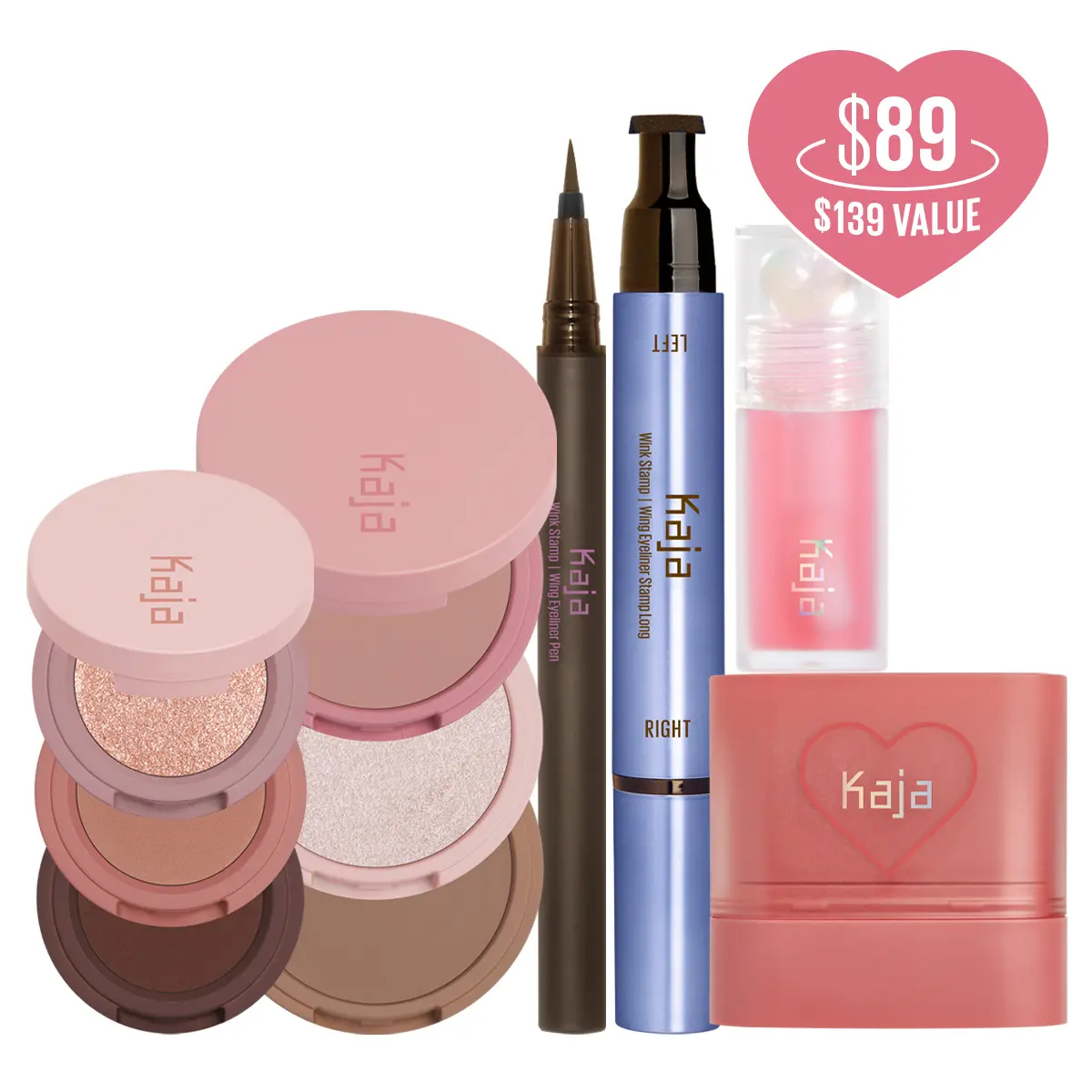 Kaja Full Face Makeup Set l Best of Kaja Set & Play Bento & Wink Stamp Eyeliner Kaja Full Face Makeup Set l Best of Kaja Set & Play Bento & Wink Stamp Eyeliner