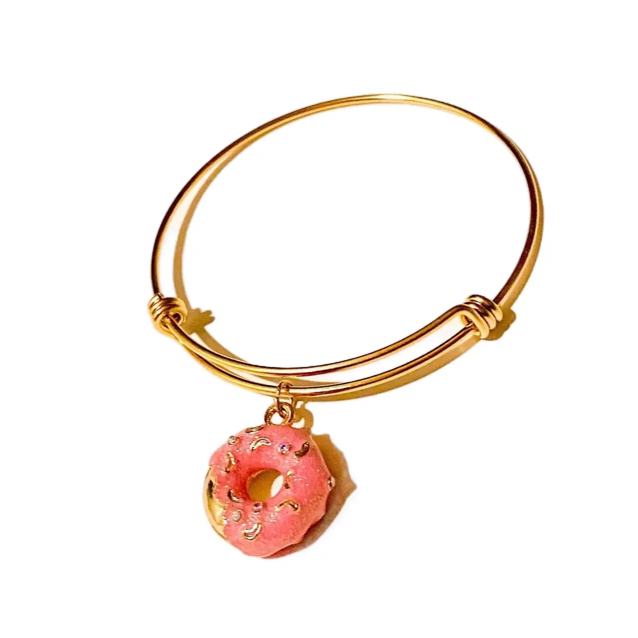 Dunkin Donuts - Bangle, gold plated stainless steel.