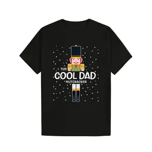 [Holiday Cheer] Cool Dad Nutcracker Family Matching Tee - Soft 100% Cotton, Cozy Short-Sleeve Pajama Shirt with Festive Nutcracker Design, Ideal Gift for Men, Women & Youngsters, Perfect for Casual Wear, Dad Christmas Shirt