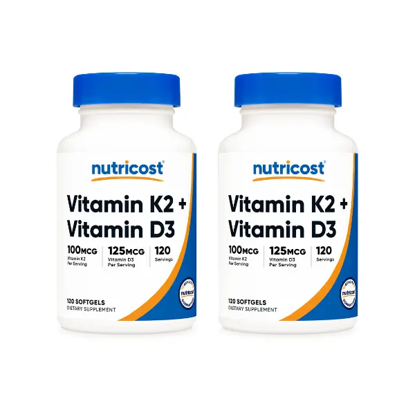 2-Pack Vitamin K2 + Vitamin D3 Softgels