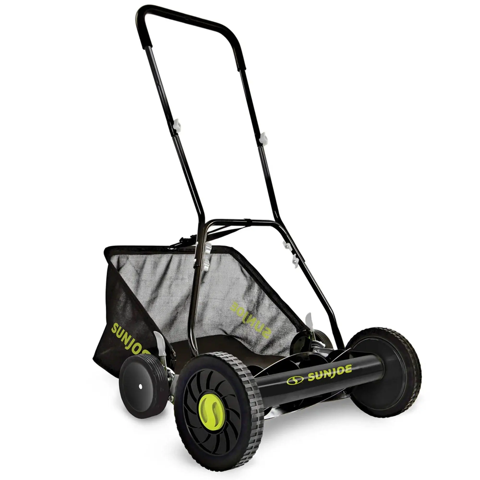Sun Joe Manual Push Reel Lawn Mower, 20” Yard Trimmer with Grass Catcher, MJ502M