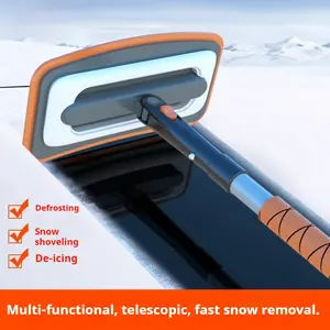 Multifunctional Durable Extendable Telescopic Car Snow Shovel, Detachable Ice Scraper, Portable Car Care Vehicle Snow Removal Tool, Easy Carry Winter Accessory