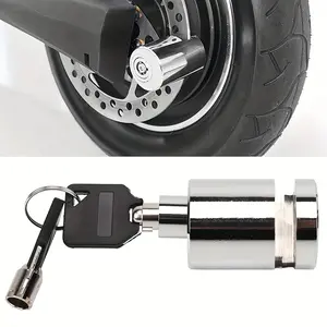 Iron Disc Brake Lock for Bicycles and Motorcycles, Anti-Theft Waterproof Wheel Lock with Dual Keys, Secure Mountain Bike Locking System, Riding Gear Accessory
