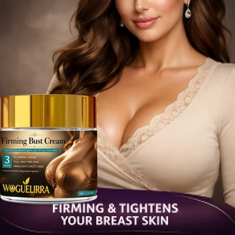 Powerful Instant Firming Breast Cream, Bust Cream, Contains Jojoba Oil, Honey, Vitamin E, Collagen, Deeply Moisturizes, Tightens Skin, Suitable for All Skin Types, Moisturizer